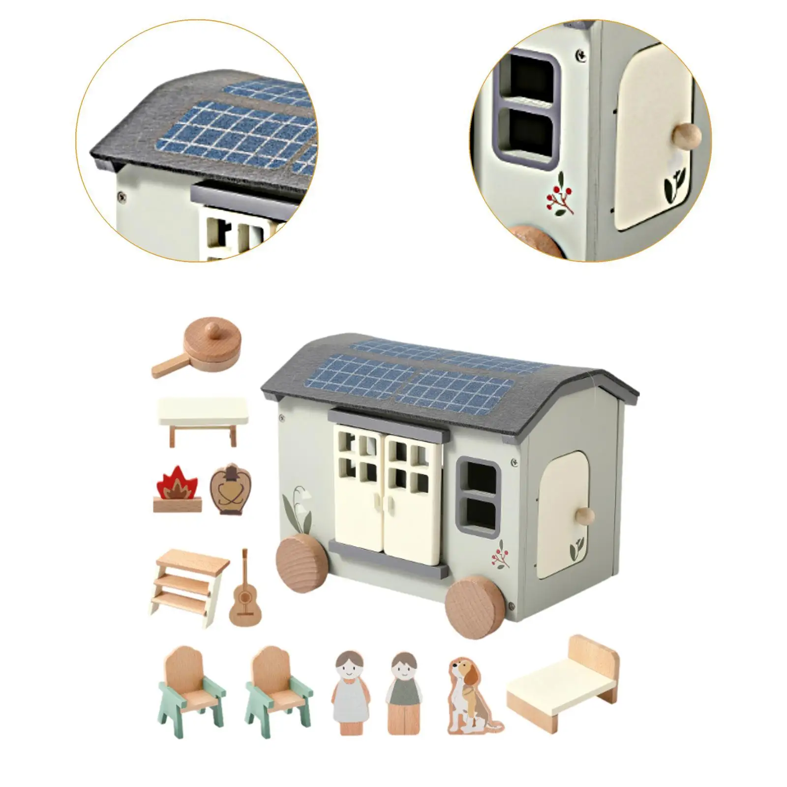 لعبة RV الخشبية، لعبة تعلم ملونة، نشاط تعليمي، طاولة وكراسي خشبية، ألعاب تعليمية للأطفال #5