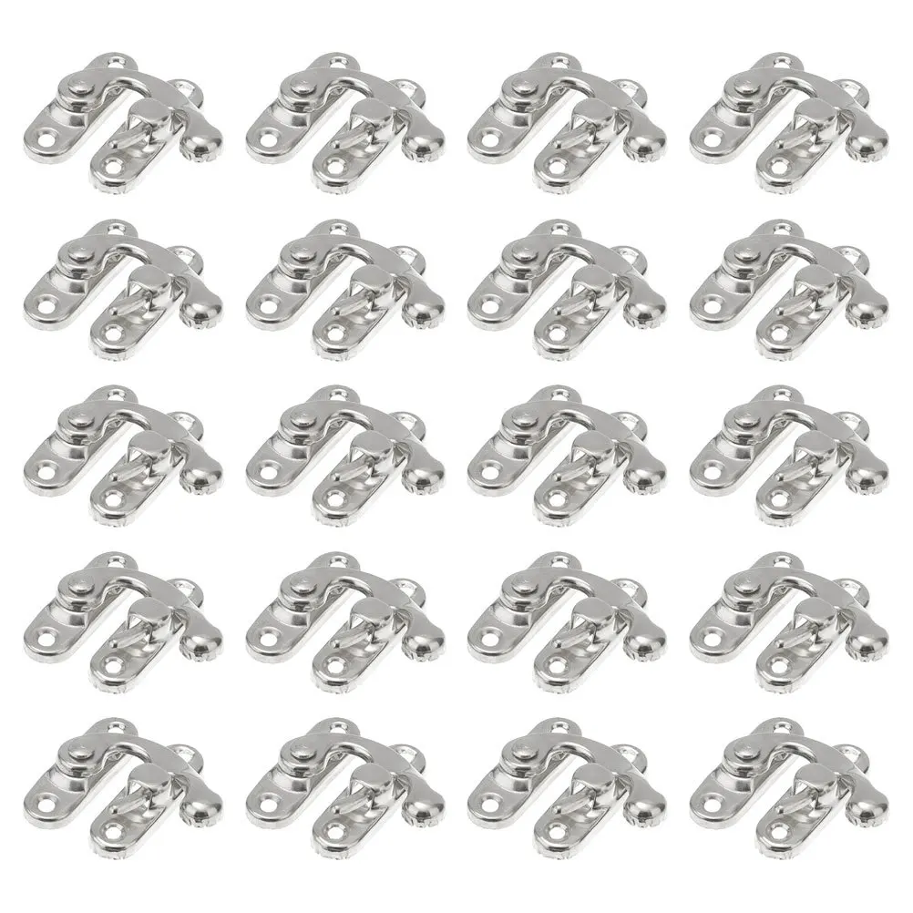 

20pcs Wood Box Lock Hardware Vintage Horn Hook Latch For Jewelry Cabinet Chest Diy Clasp Hasp Retro Toggle Fastener Metal Buckle