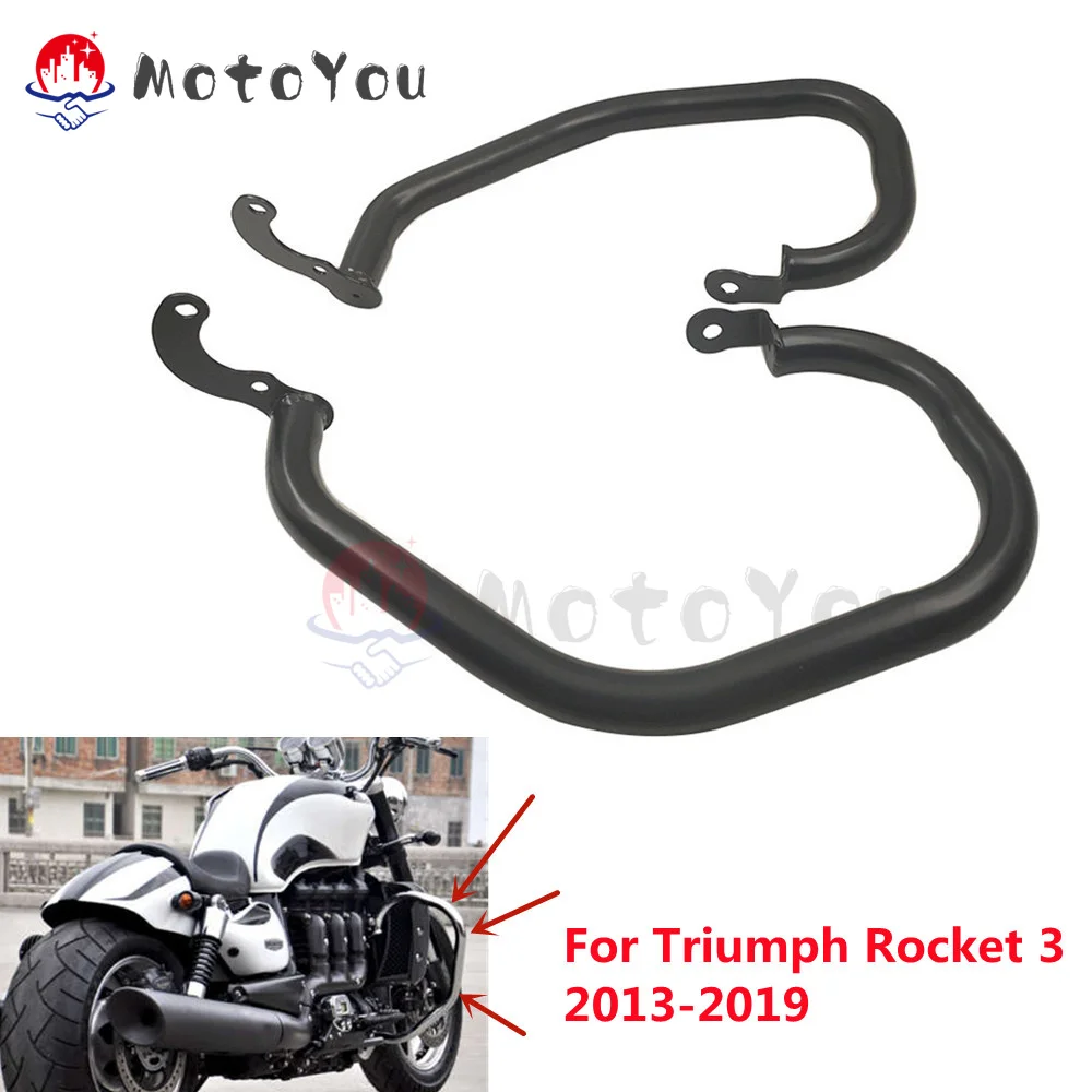 Motorcycle Highway Crash Bar Engine Guard Bumper Stunt Cage Protector w/ Mounting Screw For Triumph Rocket III 2013-2019 Rocket3