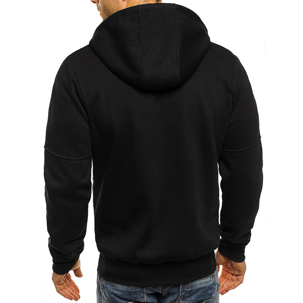 Warm Mens Sweatshirt Outerwear Party Plus Size Slim Fit Sports Sweatshirt Autumn Windproof Bodybuilding Winter