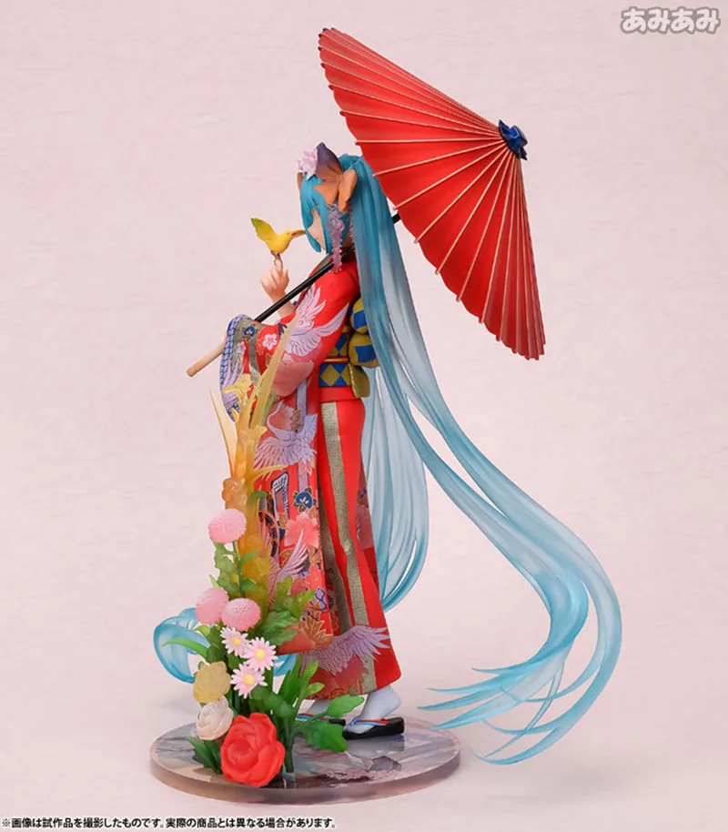 Figura DE ACCIÓN DE Hatsune Miku, Kimono de hada Rosa Kawaii, Fujiwara, ropa colorida, modelo de PVC, decoración escolar, juguetes, regalo