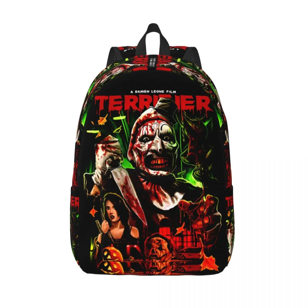 Terrifier Horror Movie Halloween Backpack Men Women Casual High School Business Daypack The Clow Film Laptop Canvas Bags Gift