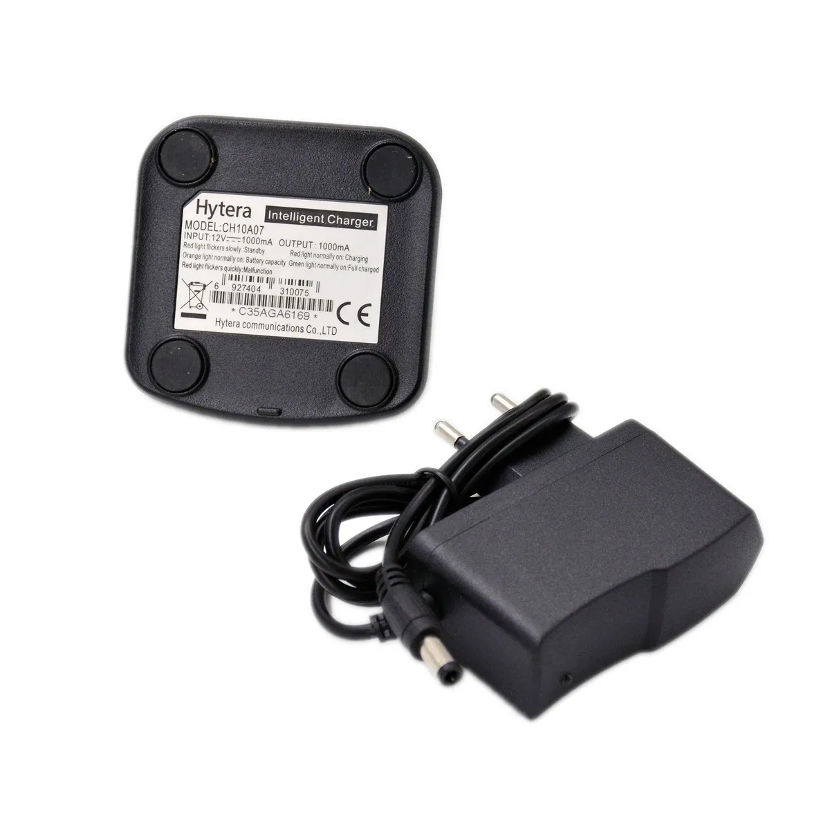 Cargador rápido de escritorio CH10A07, bandeja y adaptador de enchufe para Hytera HYT PD500 PD560 PD680 PD780 PD705 PD505 PD565, Radio HAM