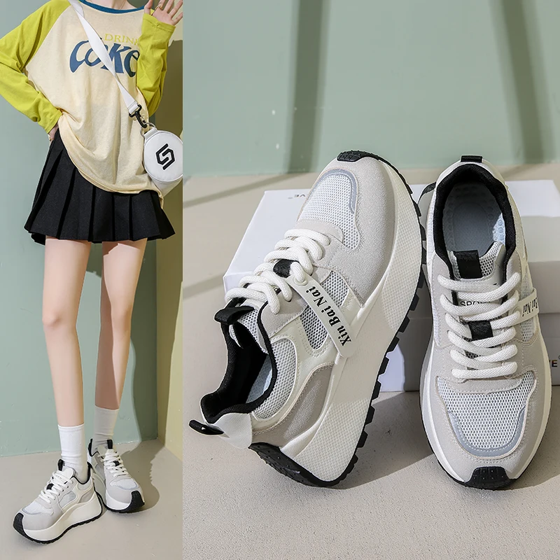 

Women Shoes Breathable All-match Mesh Shoes Casual Sports Trendy Shoes Female Wear-resistant Running Shoes for Women