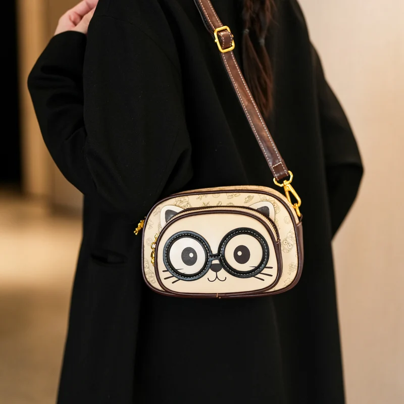 

Classic designer PU leather women's crossbody bag travel handbag fashion single shoulder crossbody bag women's cartoon bag