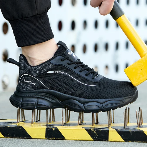 Imagen 2 del producto Zapatos de seguridad para hombre, zapatos de trabajo antigolpes y antipuñaladas, botas de seguridad indestructibles para hombre, zapatos aislados, botas tácticas