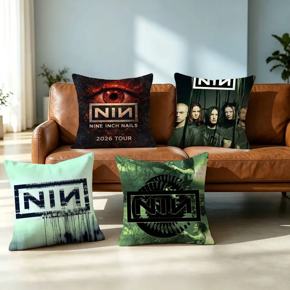 Nine Inch Nails Band-D Pillow Case Square Double-Sided Sofa Cushion Cover Bedroom Bedside Pillow Gift