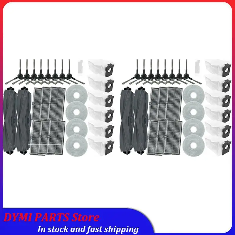 

Essential 2 Set For Dreame Mova E30 Ultra Vacuum Replacement Parts Main Side Brush Hepa Filter Mop Cloth Dust Bag Accessories