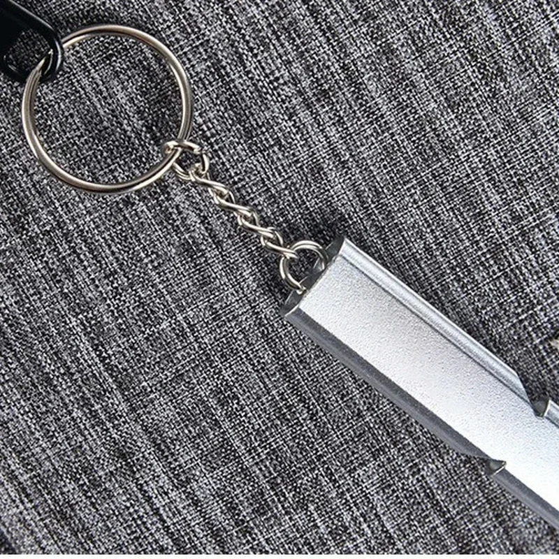High Decibel Double Tube Key Chain Outdoor Emergency Survival Whistle