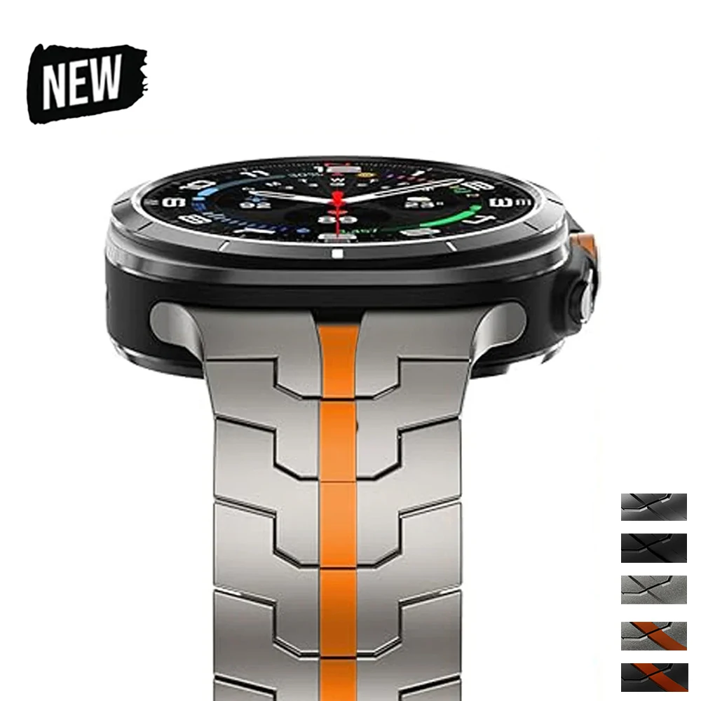 

Titanium Metal Strap for Samsung Galaxy Watch Ultra 47mm Luxury Men Bracelet for SAMSUNG GALXY ULTRA 7 47 Curved End Band Correa
