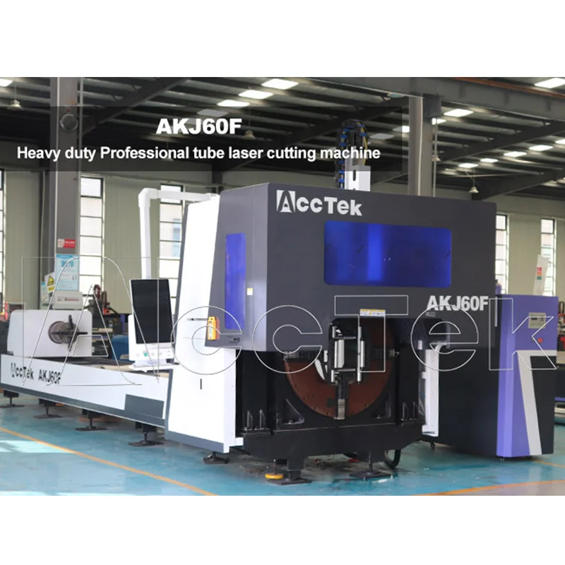 Three Chuck Laser Tube Cutting Machine Cnc Fiber Laser Cutting Machine 2000W 3000W for Metal Pipe Tube 5 Axis for Metal Tube Cut