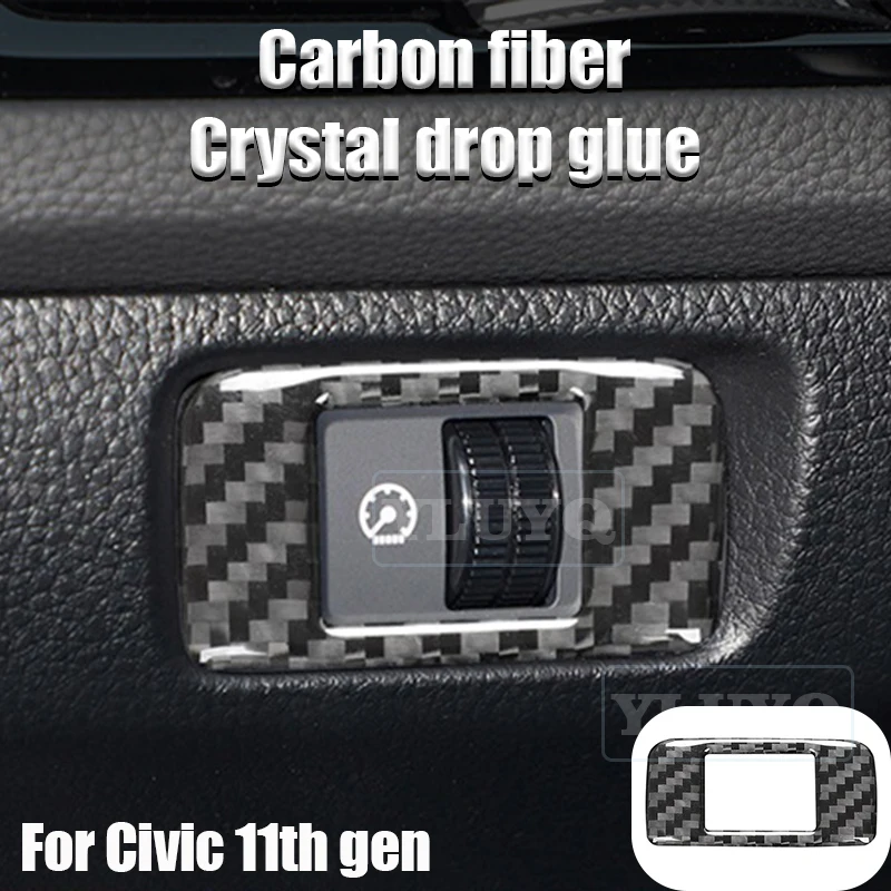 

Для Honda Civic 11 внутренняя модификация из углеродного волокна, внутренняя регулировка фар, накладка, рамка, наклейка, аксессуары 2025