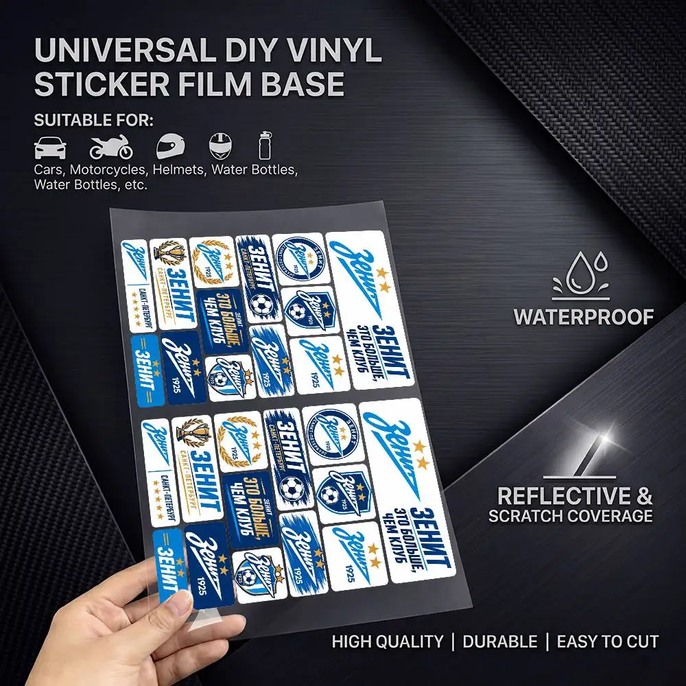 Z-zEnIt-T Long Lasting Waterproof Reflective Sticker Scratch Conceal Fit Motorcycle Car Helmet Fridge Decals