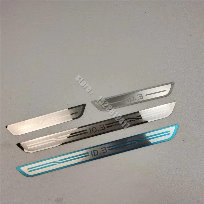 for Volkswagen ID.3 VW ID3 2020-2024 Sticker Stainless Steel Scuff Plate/Door Sill Scuff Plate Welcome Pedal Car-styling