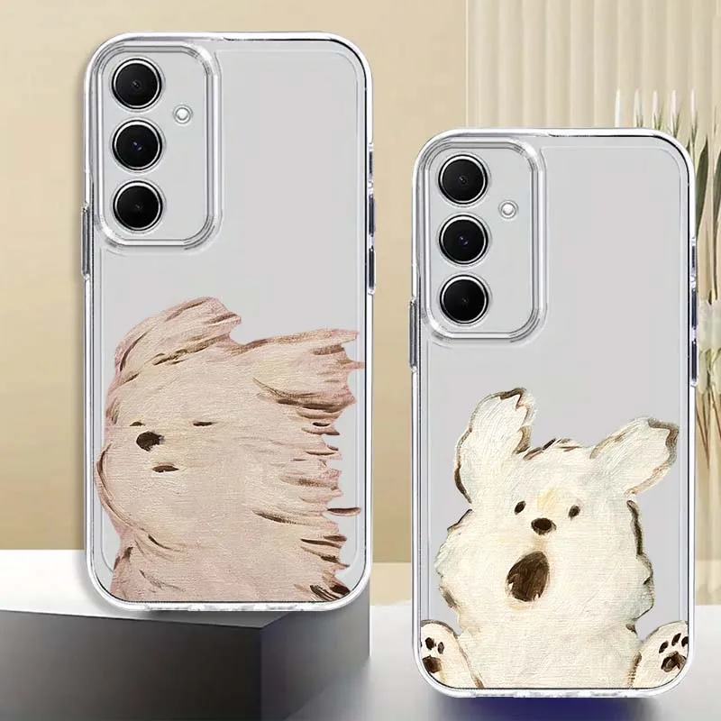 Funny Lamb Cartoon For Samsung Galaxy A73 A72 A71 A55 A54 A53 A52 A51 A33 A25 A22 A15 A14 A05 TPU Transparent Phone Case