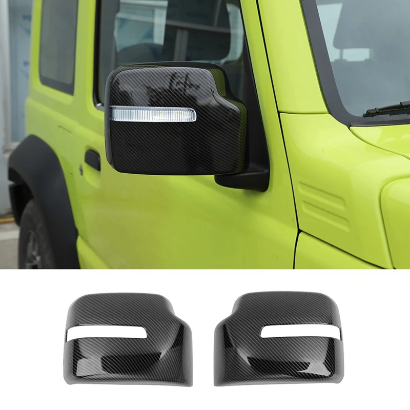 

Car Rearview Mirror Shell Decoration Cover Trim Stickers For Suzuki Jimny JB64 JB74 2019 2020 2021 2022 2023 Accessories