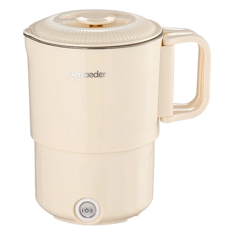

Portable Cordless Electric Kettle 304 Stainless Steel Foldable Water Kettle Tea Cup for Business Travel Car Use for Household