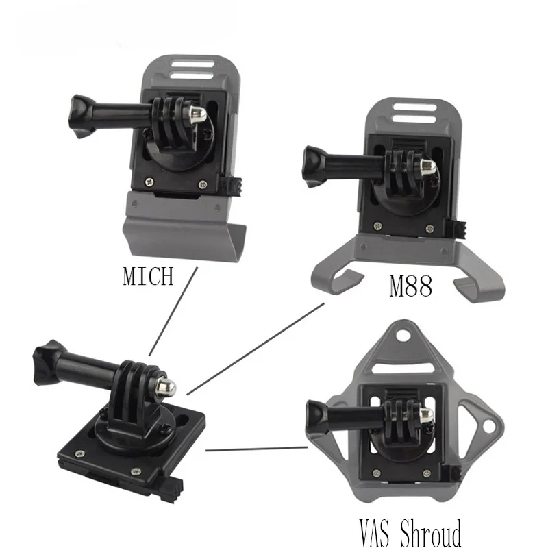 Tactical Helmet Adapter Stand Front Action Camera Fixed Install Mount for Gopro Hero Airsoft Helmet Accessories
