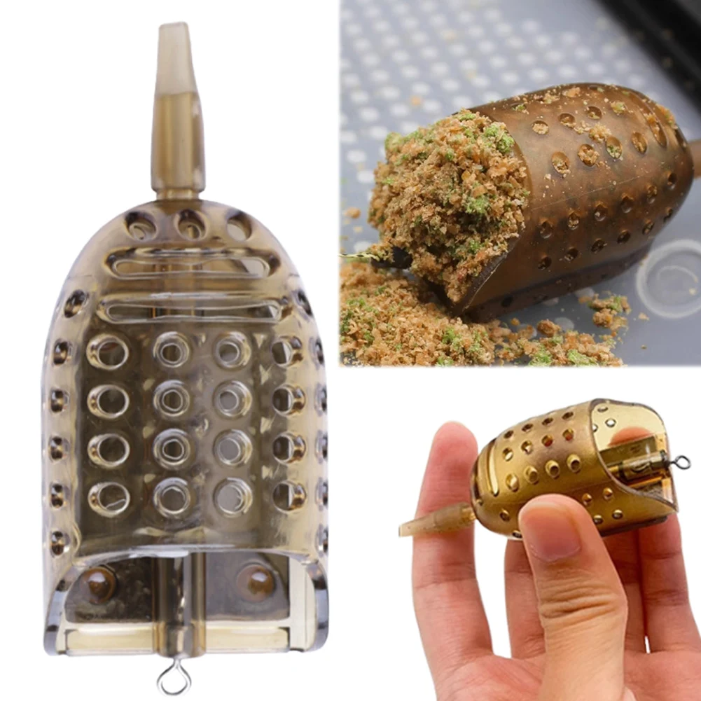 Carp Fishing Bait Feeder Cage Fishing Sinker Trap 60g/70g/80g Fishing Lure Basket Holder Bait Thrower Tool Fishing Tools