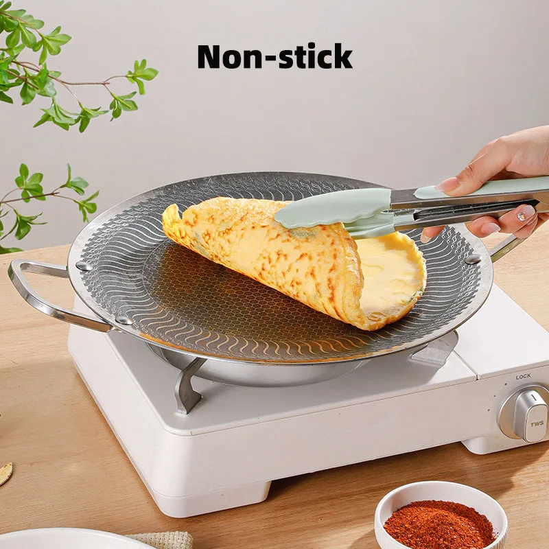 Korean Portable Grill Pan 316Stainless Steel Non-Stick Barbecue Plate Outdoor Travel Camping Frying Pan Steak Roasting Fry Pan