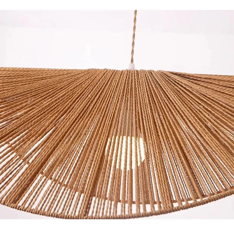 Imagem -02 - Nordic Handmade Rattan Led Luzes Pingente Sala de Estar Decorações de Casa Sala de Jantar Loft Minimalismo Lustre Suspensão Luminárias