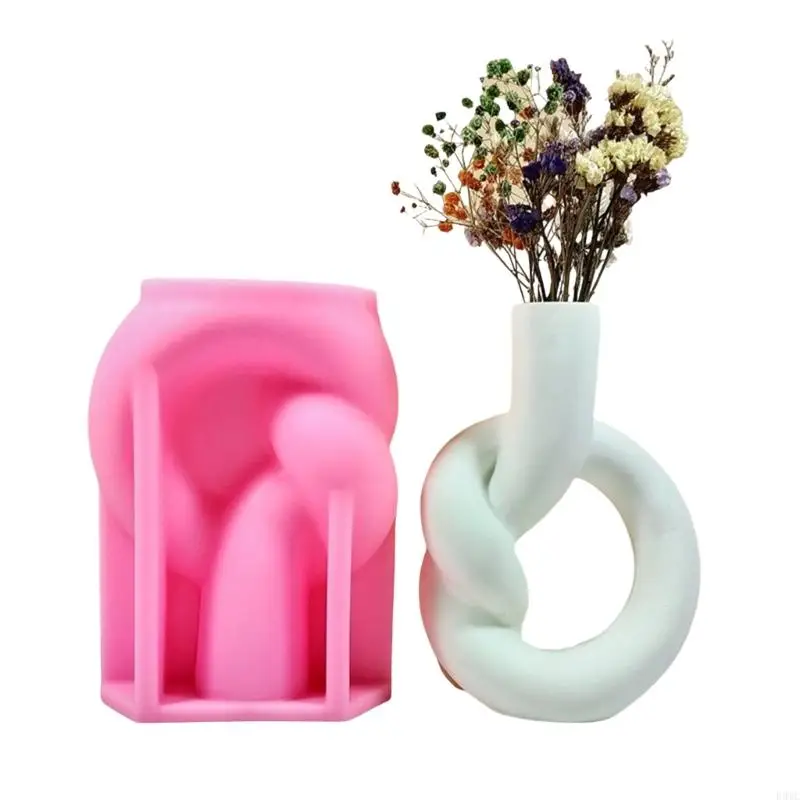 

R3MC Artistic Flower Vase Crfating Silicone Mold For Modern Home And Cafe Decorations