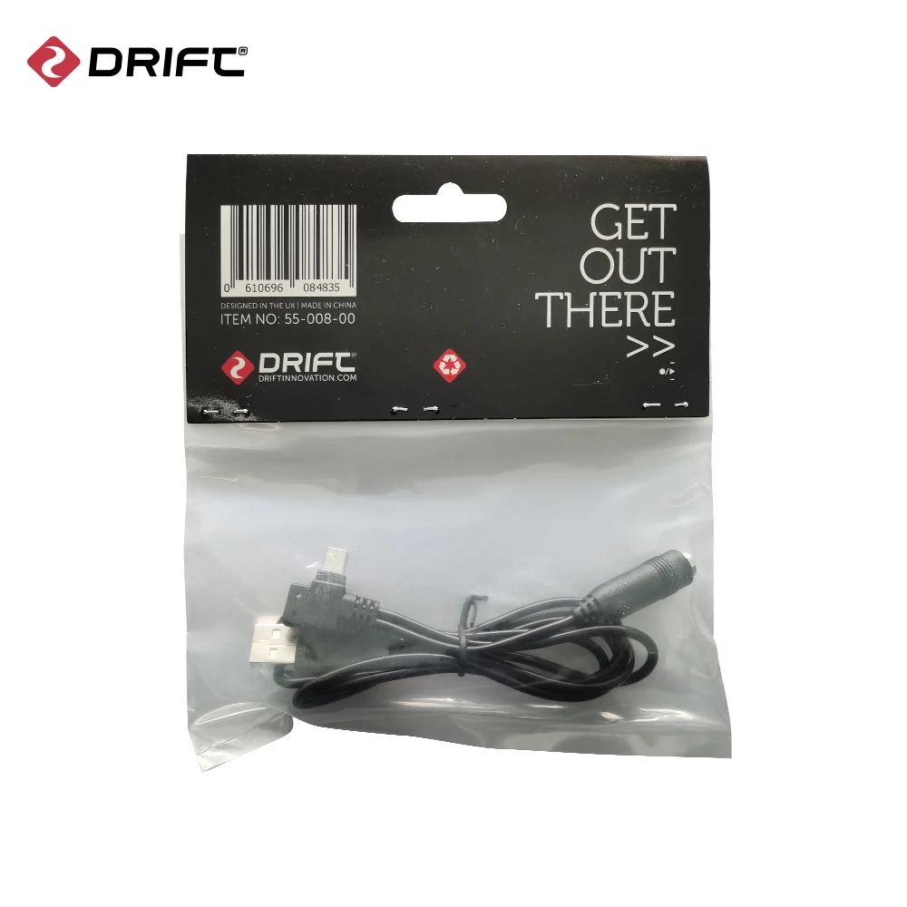 DRIFT Action-Kameramikrofon und USB-Kabel für Ghost 4K /4K+ Action-Sportkamera
