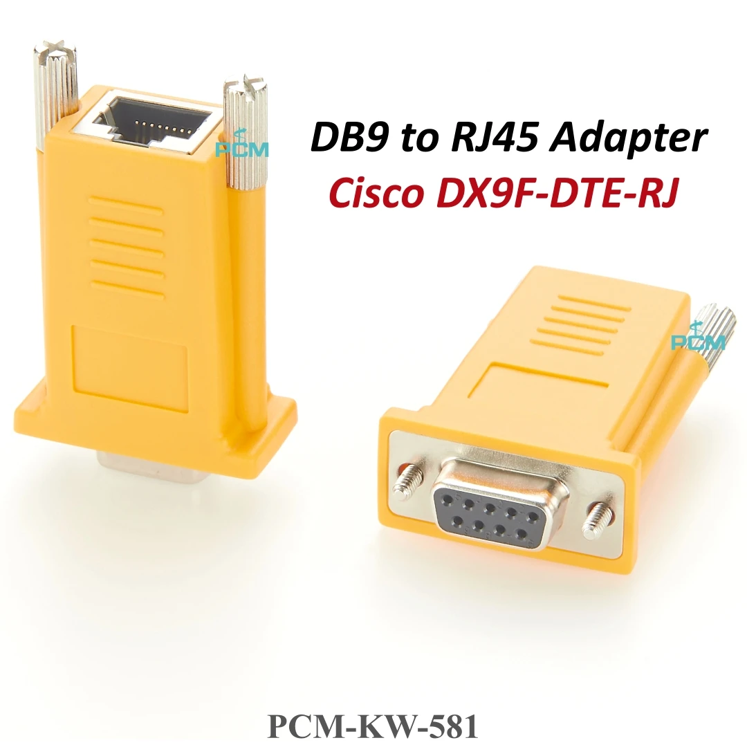 DB9 9pin female to RJ45 8P8C female socket jack RS-232 serial Adapter DX9F-DTE-RJ Cisco Compatible with Sun RJ-45 console