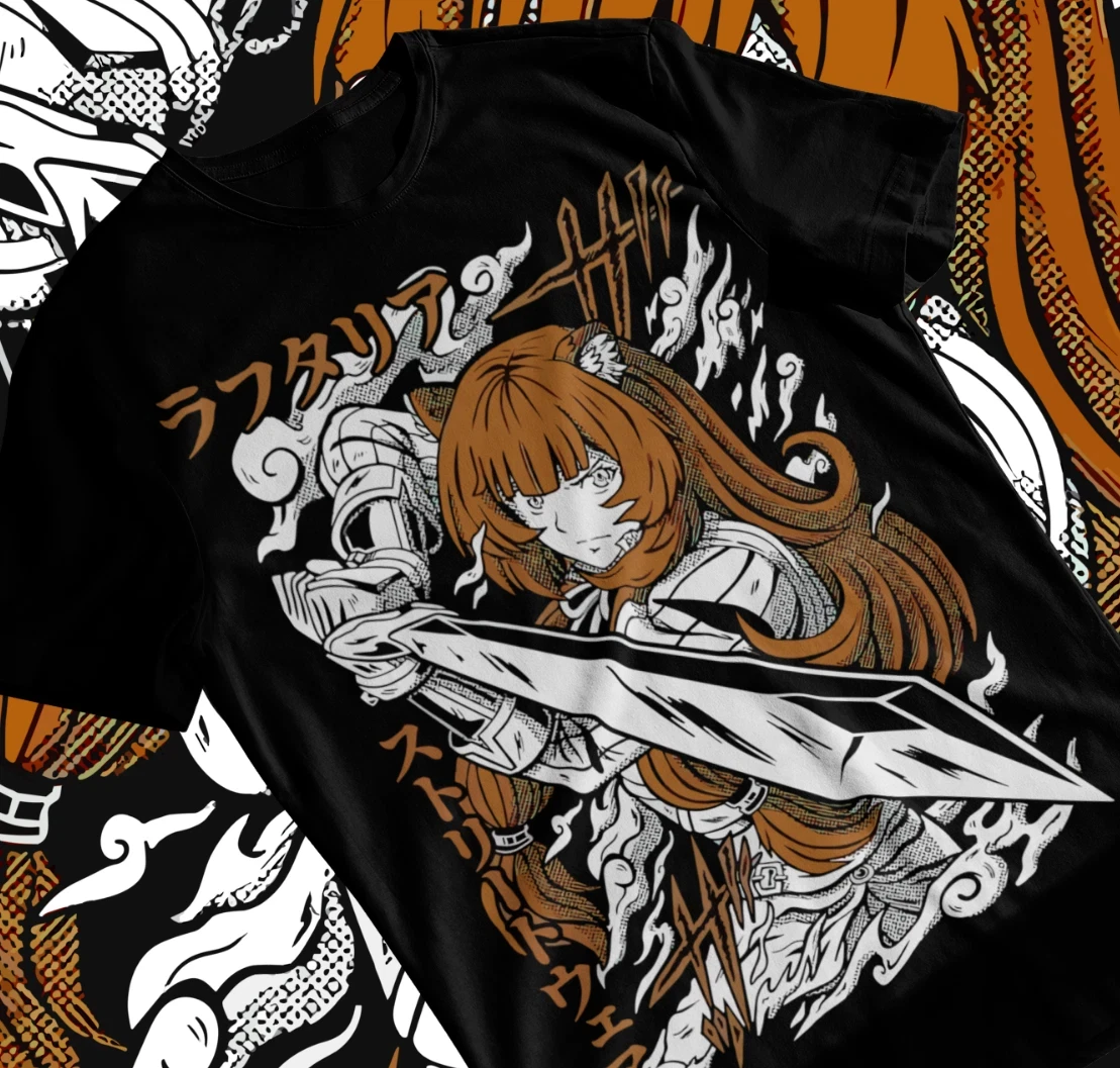 Camiseta de Anime Vintage Raphtalia para Hombre, Verano 2026, Camiseta Unisex de Anime y Manga, Camiseta para Amantes del Anime, Camiseta con Gráficos de Anime