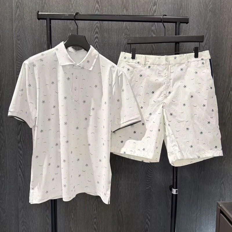 Men's Golf Shorts 2026 Summer New Korean Style Printed Stretch Quick-Dry Breathable Lightweight Elastic Waist Soft Polyester