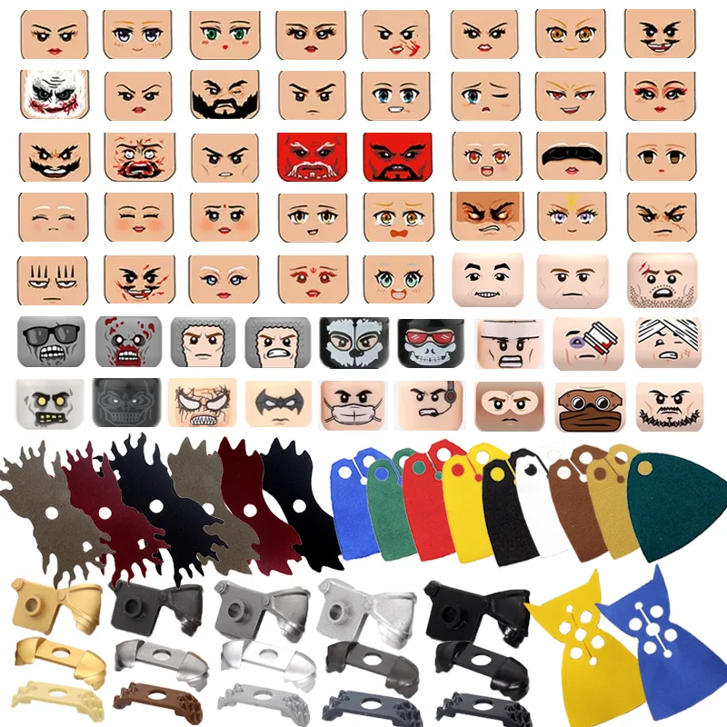 

Строительные блоки MOC Expression, военные фигурки, солдатские пальто, камуфляжный плащ, доспехи на плечо, аксессуары для лица, кирпичи, игрушки, подарки