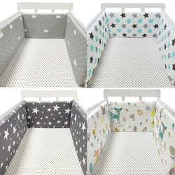Baby Bed Thicken Bumpers Cotton Printed Cot Protector For Baby One-piece Crib Around Cushion Pillows 200*30 CM