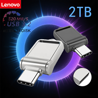 Lenovo 2TB Metal Flash Drive USB 3.2 SuperSpeed Transfer Waterproof Type-C Interface Dual-Use Flash Drive