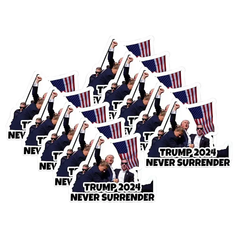 Stickers Presidents Auto Body Decals 10 Pcs Decals Waterproof President 2024 Stickers For Cars