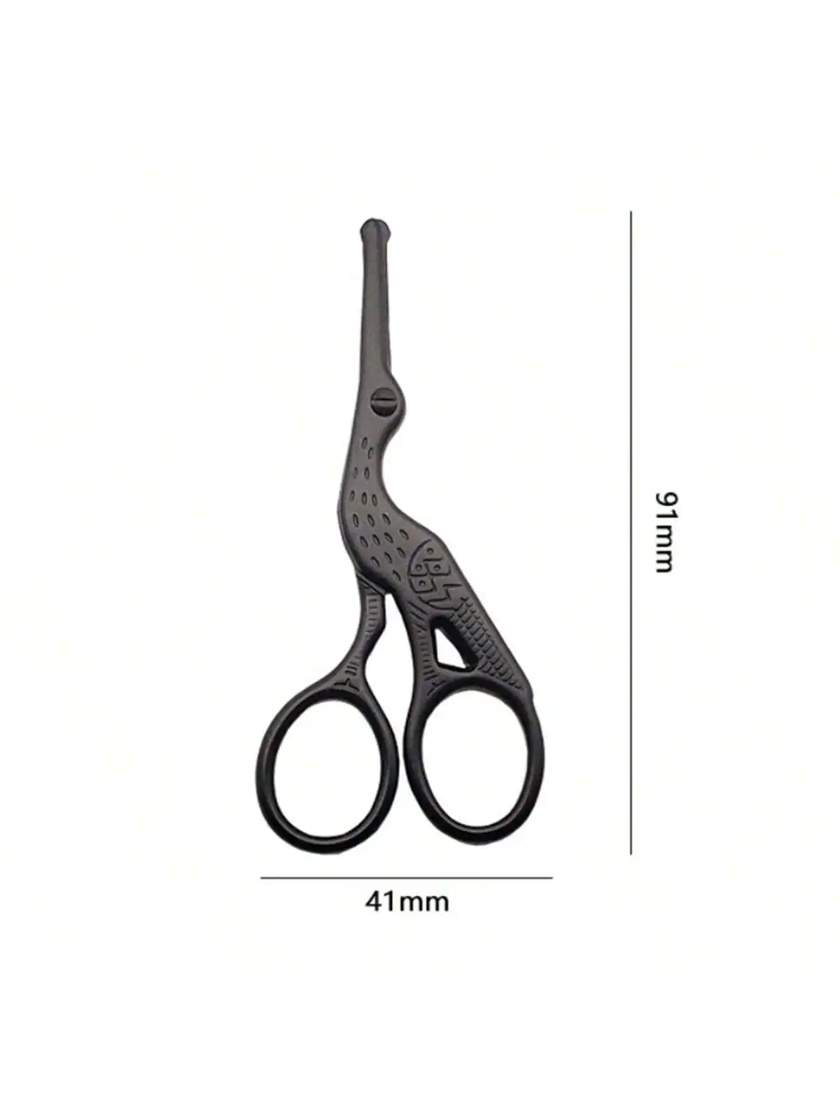 Nose Hair Scissors, Stainless Steel Rounded Tip Trimmer, Precision Eyebrow Scissor, Safe Facial Hair Grooming Tool, Compact for view 6