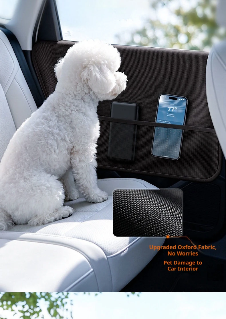 SEAMETAL Kratzfester Hunde-Autotürschutz, wasserdichter Oxford-Fahrzeugtürschutz für Hunde, Haustier-Reise-Autozubehör – Detail 3