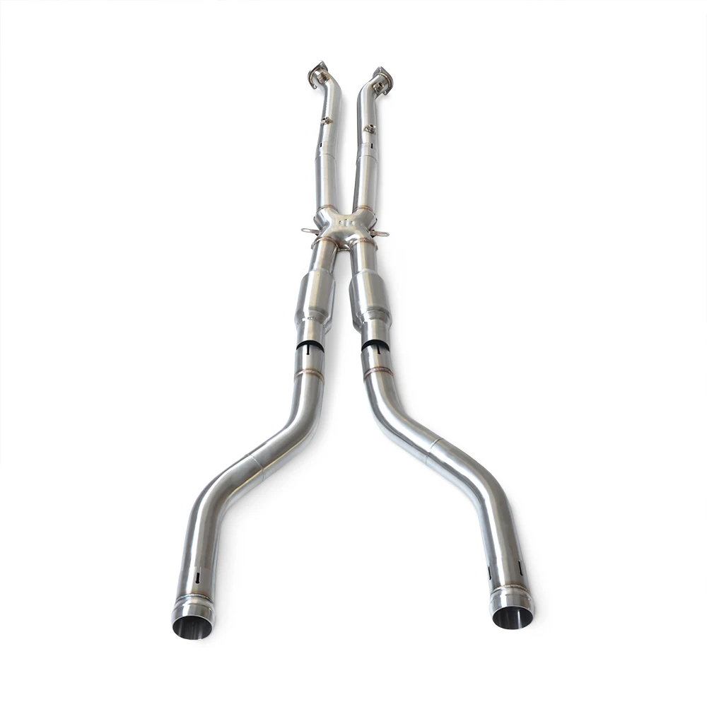 Applicable to the BMW M3 E90 E92 / E93 4.0 L (2007-2013), high performance resonance tube in tube stainless car exhaust muffler