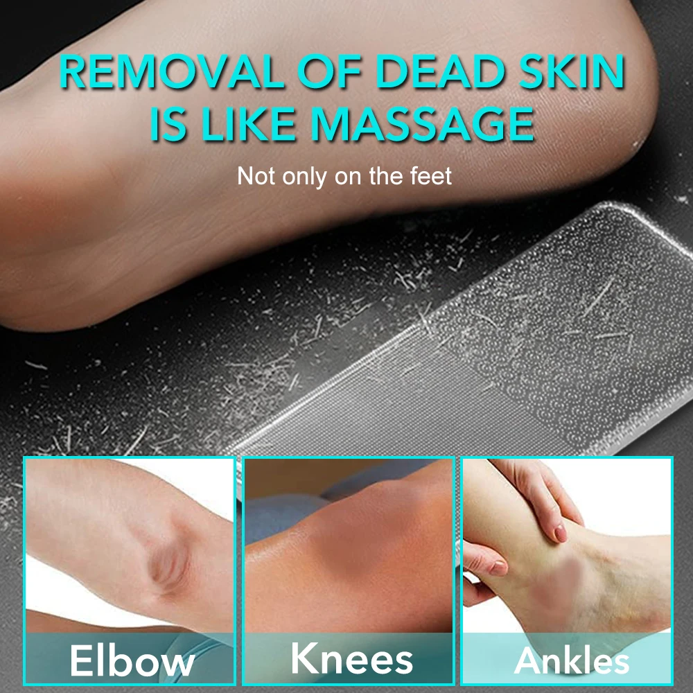 Ensemble de limes de pieds en verre, dissolvant de callosités du talon, soins de la peau morte, outils professionnels de manucure et de pédicure, 2 pièces/ensemble