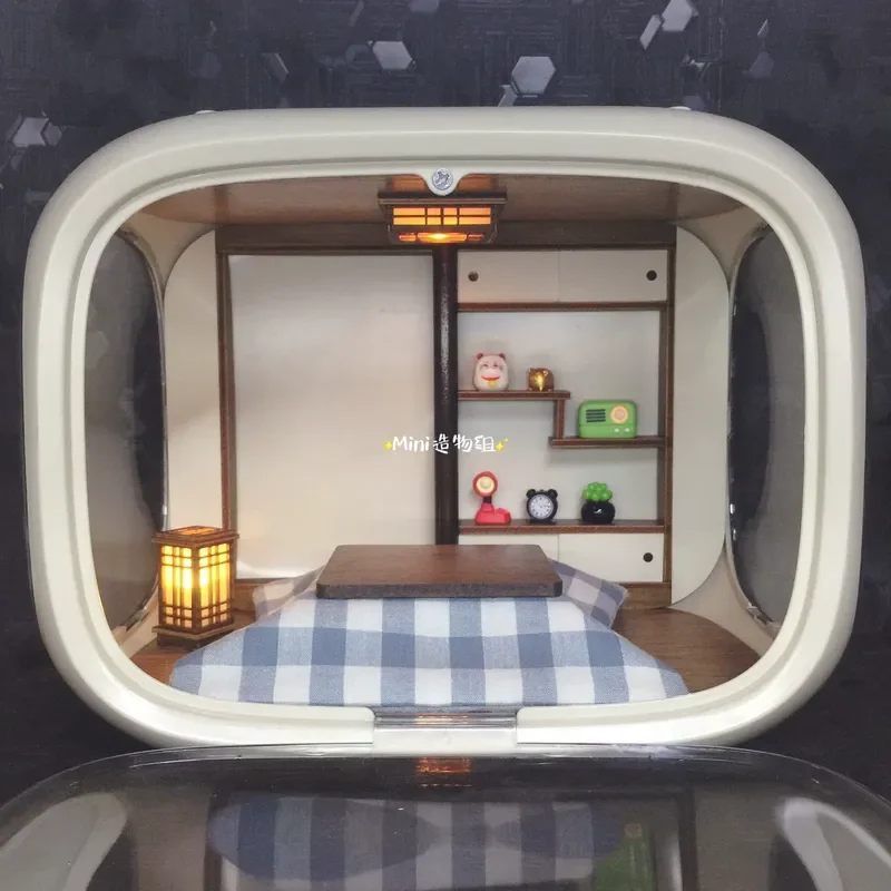 1/12 Traditional Japanese Tatami Room Mini Scene Set Dollhouse For Ob11 Doll Mini Kotatsu Low Table Mini Doll Accessories Gifts