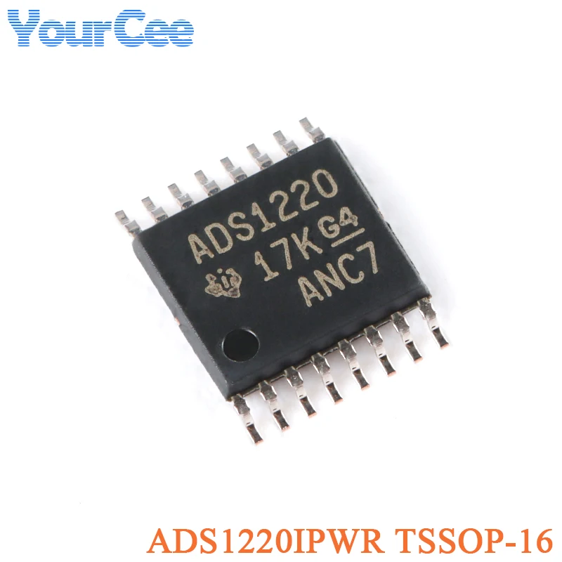 10Pcs/1Pc ADS1220IPWR TSSOP-16 ADS1220 24 bit analog-to-digital converter chip