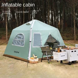 Quick Automatic Opening Inflatable Tent Rainproof Shading Family Camping Tent Outdoor Travel 4-5 Person Exquisite