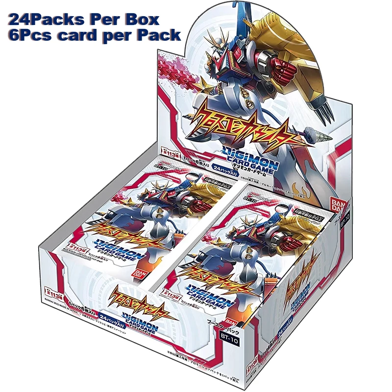 Original Bandai Digimon Card Genuine Box Japanese Version BT10 Supplement Pack Anime TCG Combined Warfare Cards Children Gifts