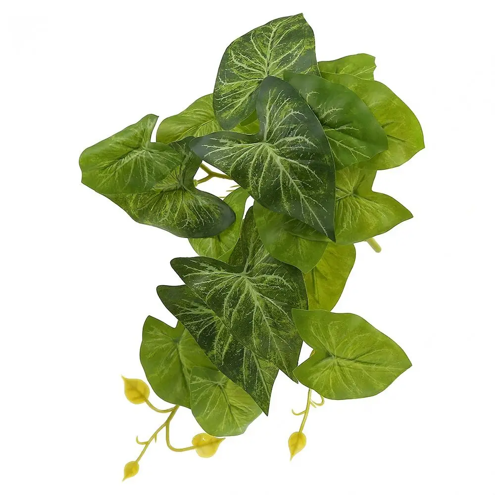 

18 Leaves Artificial Plant Leaves Green Soft PVC Simulation Greenery Grass Taro Tortoiseshell Leaf Party Supply