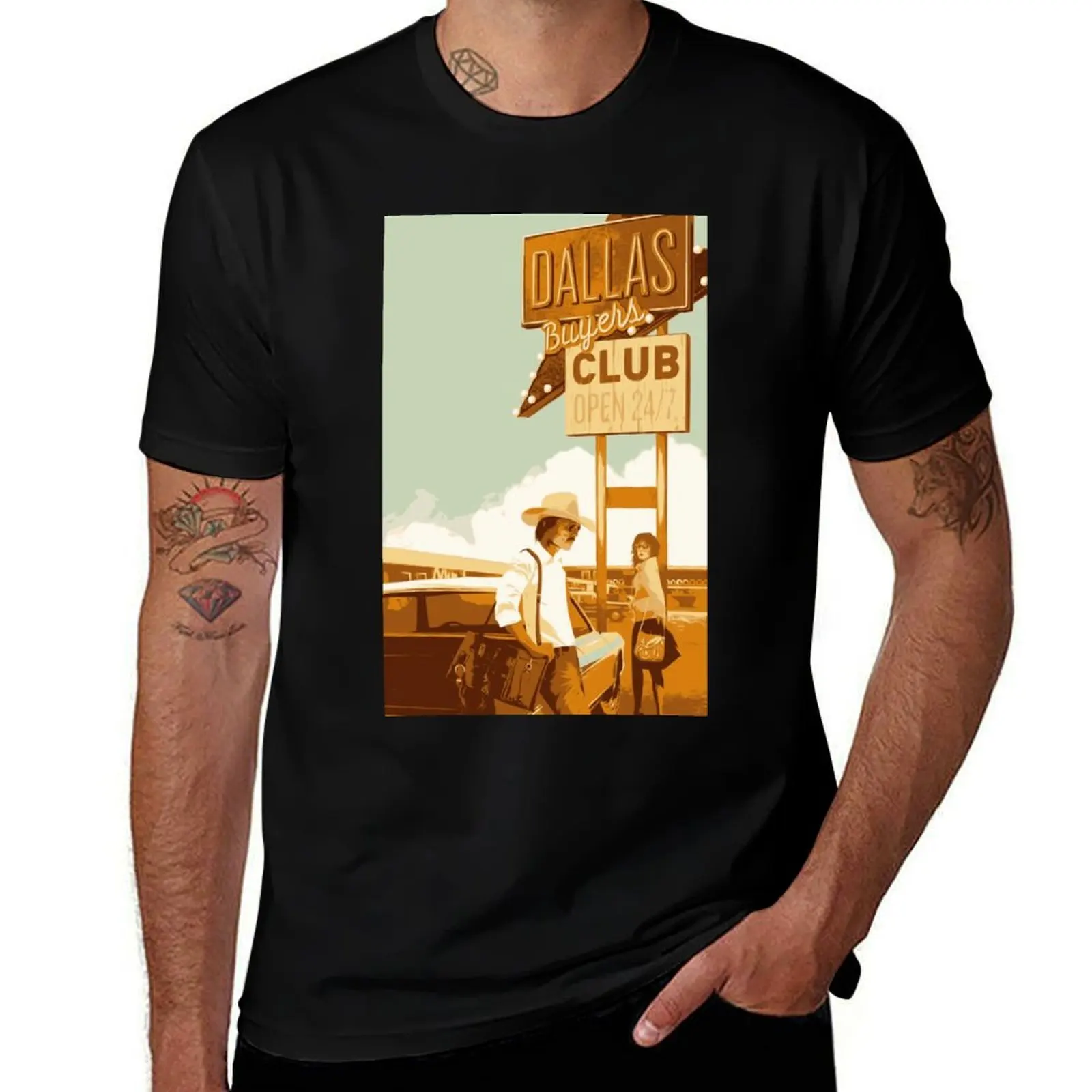 

Dallas Buyers Club - Matthew McConaughey Movie T-Shirt cotton t shirt man t shirts for man graphic tees T-Shirt
