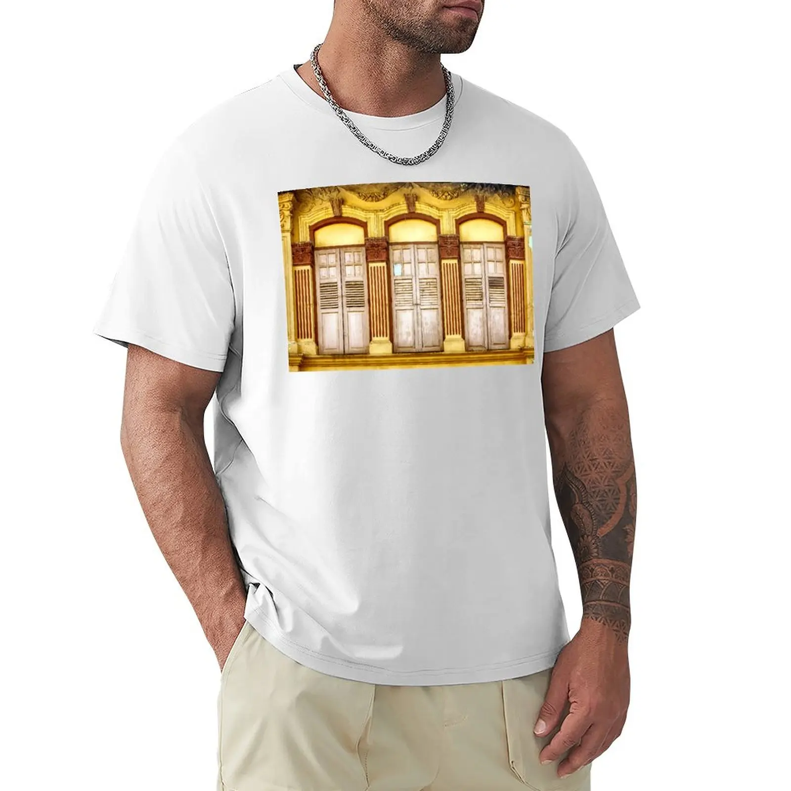 

Singapore, Heritage Shophouses of Singapore T-Shirt for a boy summer clothes T-shirt men