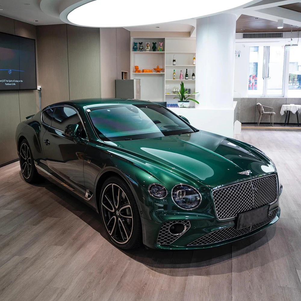 2025 エアチャネルリムーバブルカーステッカーラッピングPET緑色メタリックダークパープルキャストビニールラップ