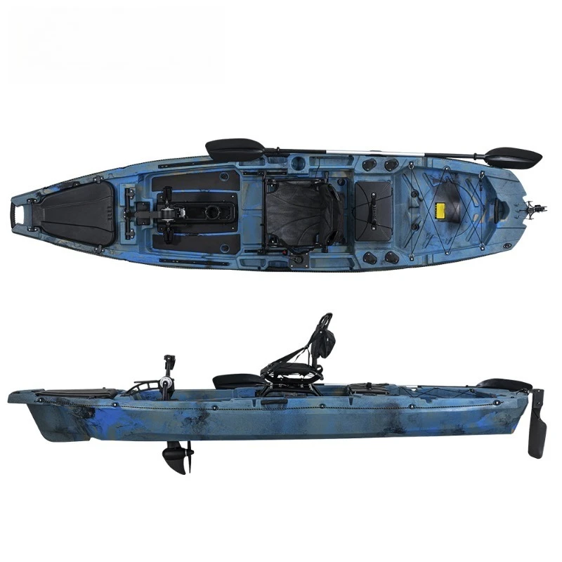 

Single pedal kayak, rotational plastic kayak, hard plastic kayak, kayak boat can be matched with electric push pedal boat