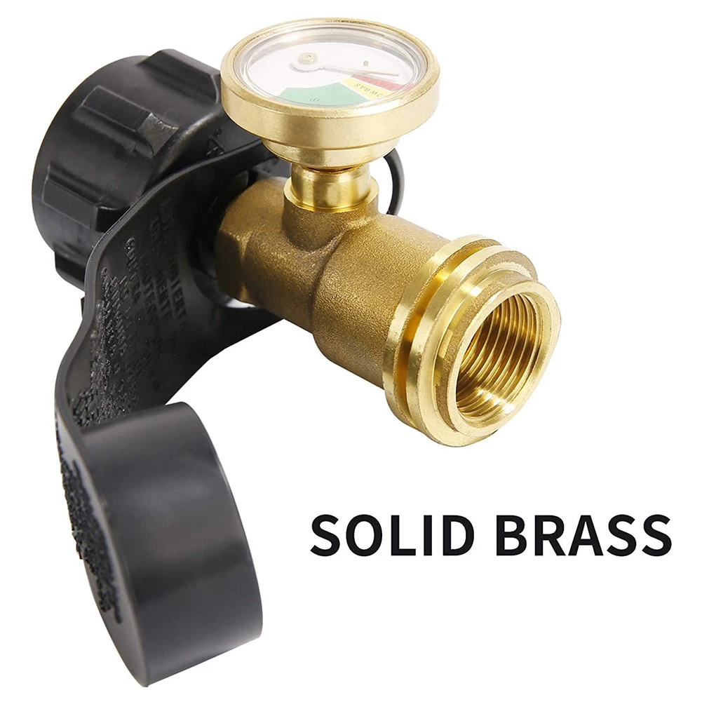 Propane Tank Gauge Level Indicator, Leak Detector, Gas Pressure Meter for RV Camper,with Type 1 Connection