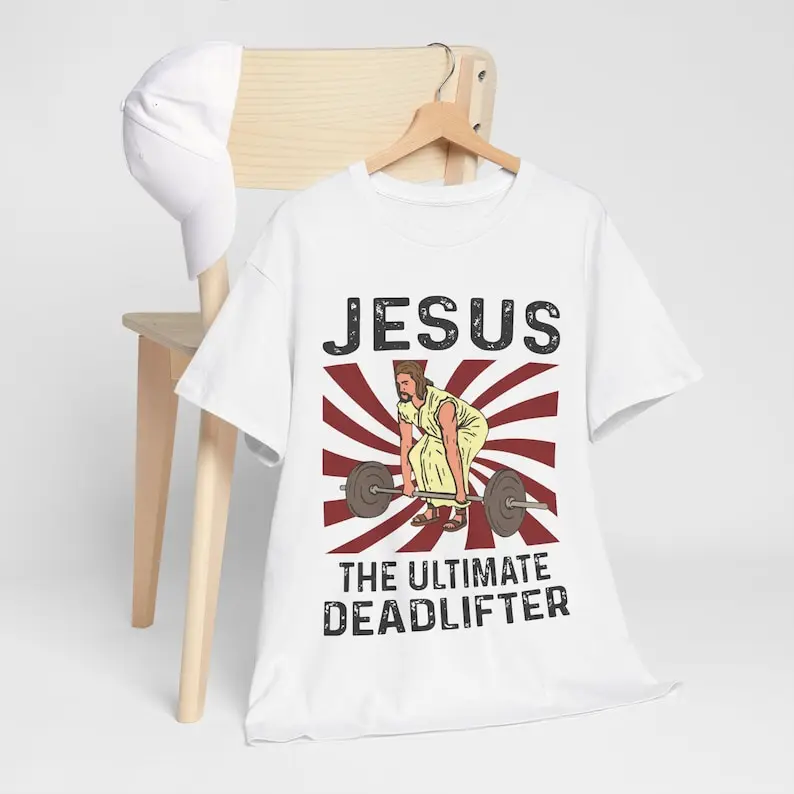 

Jesus The Ultimate Deadlifter Tshirt - Funny Jesus Shirt Funny Christian Shirts Workout Shirt Gym Shirt Birthday Gift