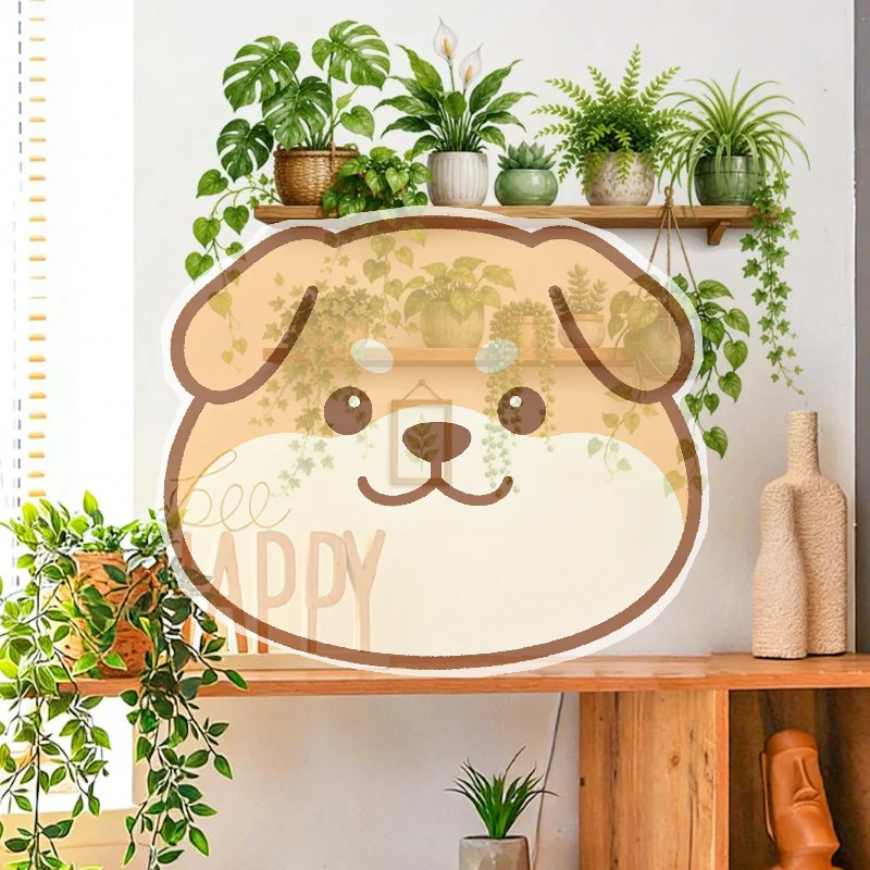 Artistic Potted Flower Shelf Wall Stickers Eco-Friendly Non-Toxic Removable Decals for Home Living Room Decor